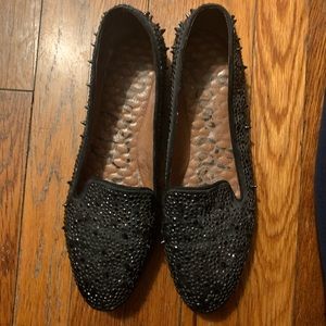 Sam Edelman Black Studded Loafers